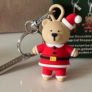 Starbucks Santa Bear Hot Cup Lid Stopper